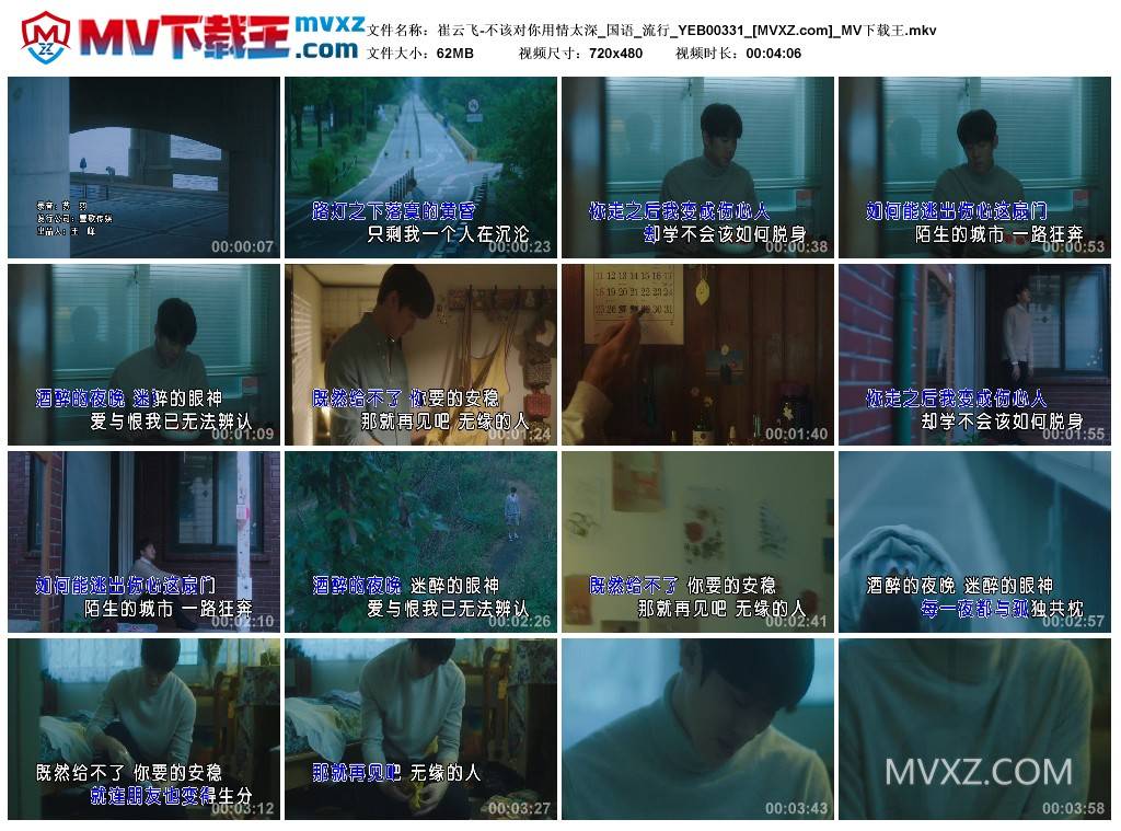 崔云飞-不该对你用情太深_国语_流行_YEB00331